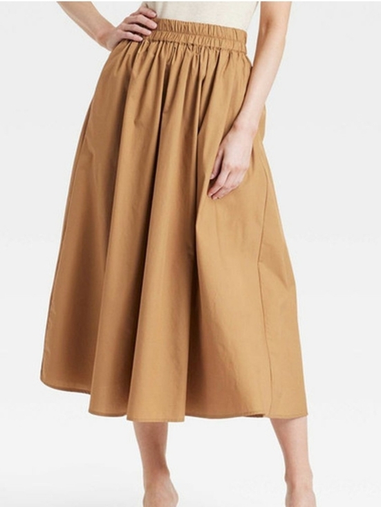 Dresses & Skirts - Classic Brown Picnic Skirt with Pockets Paper Bag Skirt Small